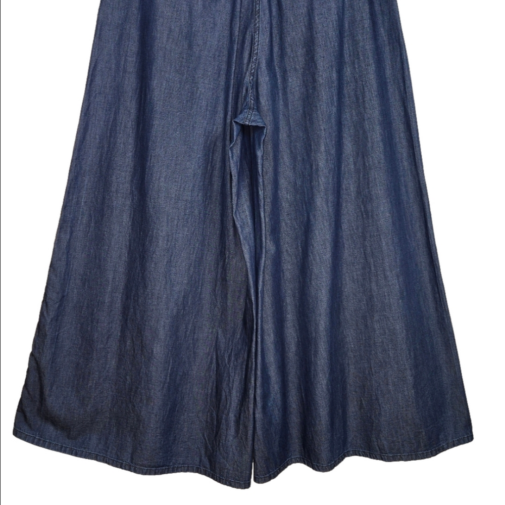Dorothee Schumacher Wide-Leg High Waist Chambray Jeans/Pants, Size 5 (12) ~ EUC - Picture 8 of 16
